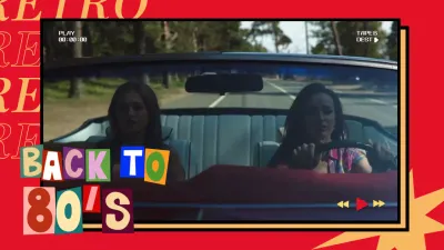 赤 レトロ 映画 ポスター YouTube サムネイル