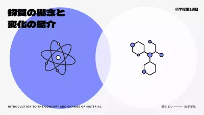 青 シンプル 科学 プレゼンテーション