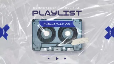 グレー レトロ 音楽 ポスター YouTube サムネイル