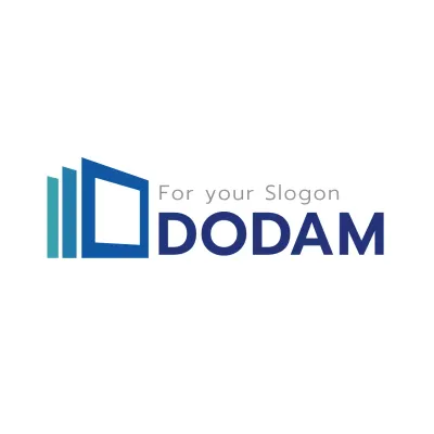 青 モダン 名刺 ロゴ